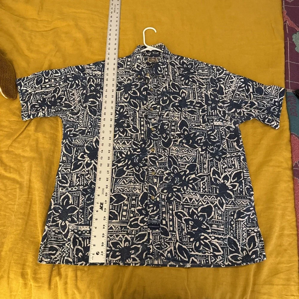 GH Bass Co Men's Short Sleeve Button Up Hawaiian Shirt Large. Vintage Cool‎